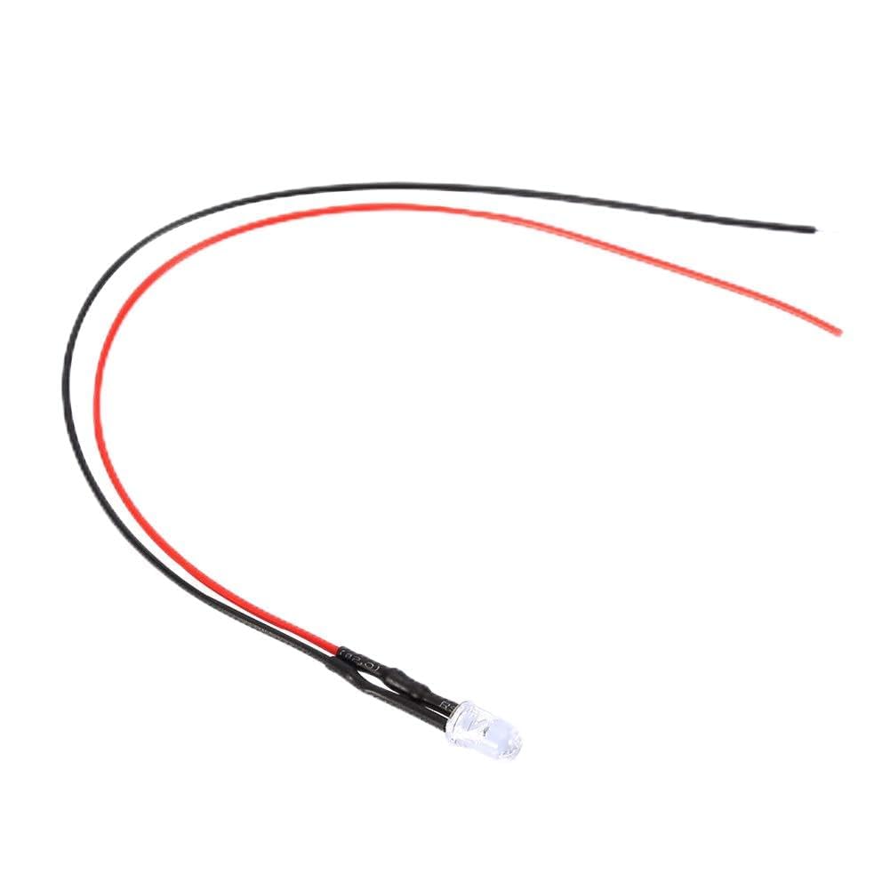 Garosa 12V LED Light Cable 20cm 0.06W 10pcs 5mm Multi-Color Wired LED Strip Red Yellow Blue Green White for DIY Lighting Projects