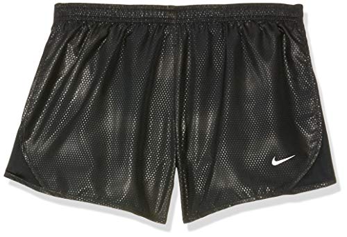 Pantalones cortos de running para niña talla grande Nike Tempo (negro / blanco, M)