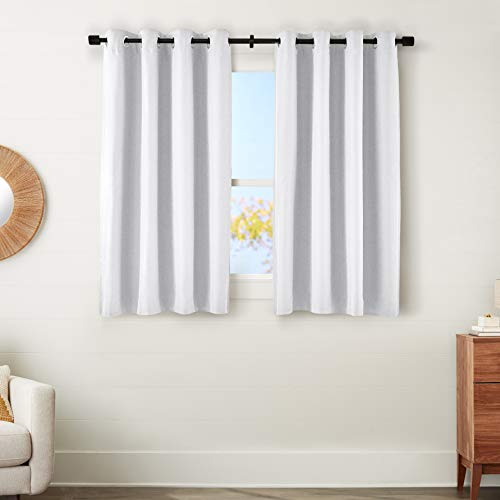 Amazon Basics 100 Blackout Textured Linen Window Panel with Grommets