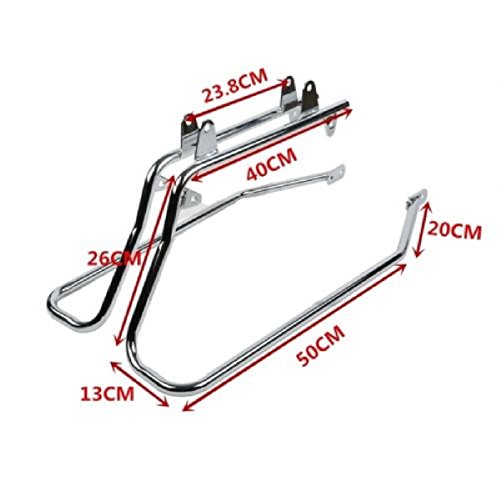 Chrome Saddlebag Saddle bag Conversion Bracket For Harley Heritage Softail 84-13