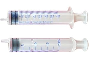 BIORX LABORATORIES Oral Syringe - 20 mL - Best for Dispensing Liquids and Oils - Individually Wrapped - 5 pcs