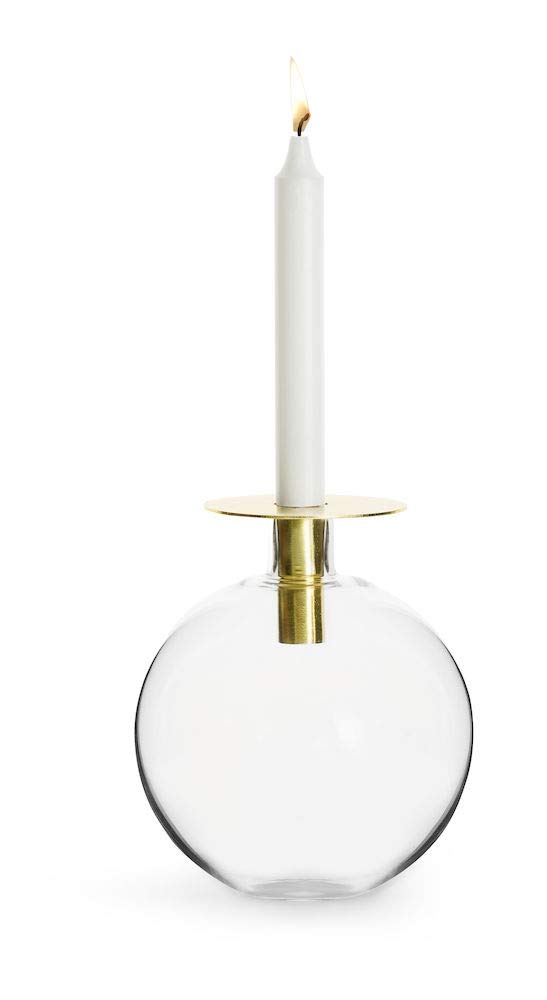 Sagaform Top Vase, Clear/Gold, 5017905