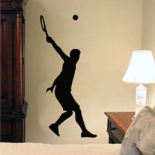 Amazon Jason Ming テニスサーブウォールステッカースポーツビニールデカール壁の装飾寝室のシルエットの壁の壁画27 X 59 Cm ドアマット オンライン通販