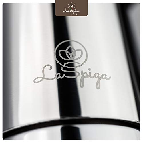 Premium Espressokocher von LaSpiga | Mokkakanne Espressokanne Coffee Maker aus hochwertigem 430 Edelstahl | geeignet für… – Bild 7