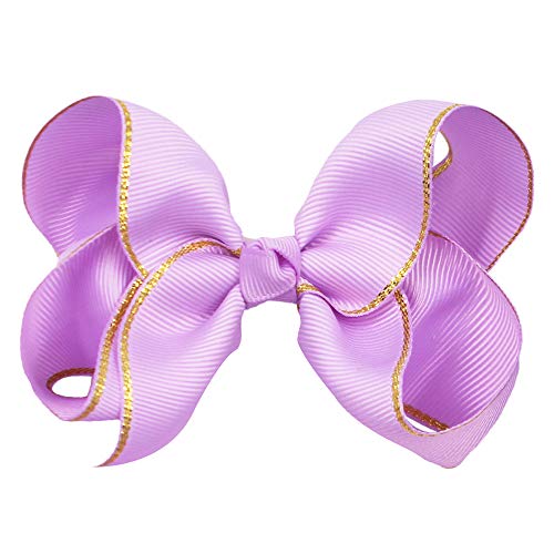 40pcs 4.5inch Gold Edge Bows Clips Boutique Grosgrain Ribbon Hair Bows Alligator Clips for Girls Infants Toddler Kids Children 20 Colors in Pairs Hair Accessories