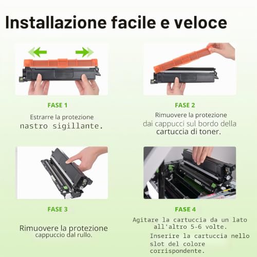 swiss toner TN248XL TN248 Toner Compatible for Brother MFC-L3740CDWE MFC-L3760CDW DCP-L3560CDW DCP-L3520CDW HL-L3220CWE HL-L3220CW Toner TN 248XL TN 248 (with Chip, Pak 2)