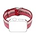 INTENY Woven Nylon Fabric Wrist Strap Replacement Band with Classic Square Stainless Steel Buckle Compatible for Apple Watch iWatch Series 1/2/3,Sport & Edition,38mm,Berry