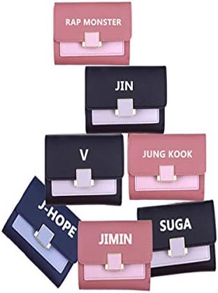 BTS Bangtan Boys Member Coin Wallet PU Leather Purse Pouch with Card Holder Card Slots