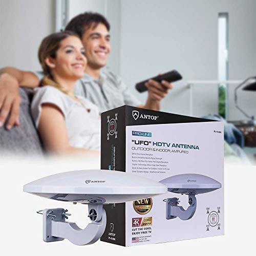 ANTOP New Generation UFO Outdoor TV Antenna 360 Omnidirectional Reception,Exclusive Smartpass Amplifier and Build in 4G LTE Filter, Fit Indoor/Outdoor/RV/Attic Use 65 Miles(Certified Refurbished) - Thumbnail 6