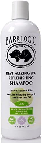 BarkLogic Revitalizing Spa Replenishing Shampoo, Lime, 16 fl oz | No Parabens, No Phthalates, No Sulfates, No DEA &amp; PEG, Hypoallergenic, Plant-based
