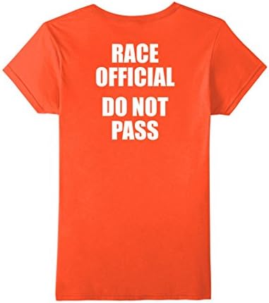 Womens Race Official Do Not Pass Turkey Trot Funny Running Shirt Large Orange