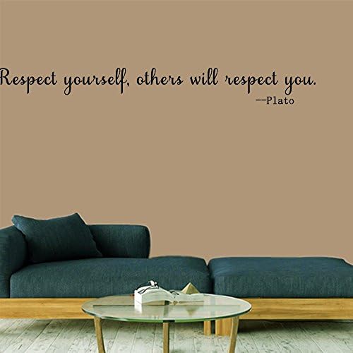 Respect yourself, others will respect you.--Plato Removable Wall Decal Sticker DIY Art Decor Mural Vinyl Home Room Office Decals
