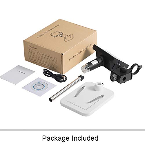 LCD Digital Microscope 4.3 inch 1000X Magnification Digital Microscope,8 LED Adjustable Light,Rechargeable Lithium Battery,Handheld USB Microscope Camera for Phone Repair Soldering Jewelry Biologic