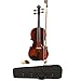 OlymStore ® 1/4 Size Ebony Acoustic Violin with Case ,Bow, Rosin Natural for Kids