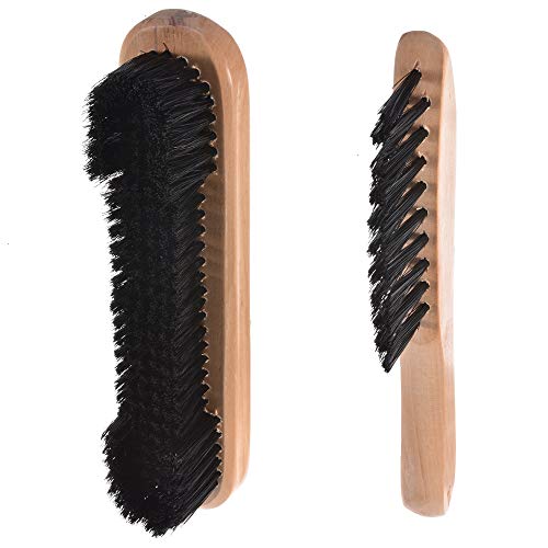 Feeko Pool Table Brush, 2pcs Solid Wood Billiard Table and Iron Brush Rail Brush Snooker Cloth Cleaner
