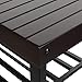 Simple Houseware Wood Top Shoe Storage Bench for Entryway, Dark Brown