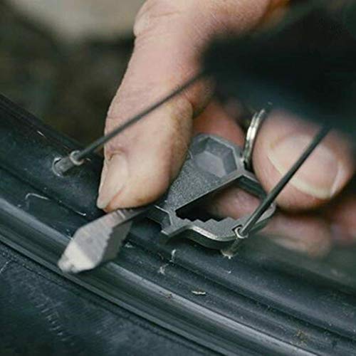 Keychain Multi- Tool 16-in-1Key Tool - Stainless Steel Tactical tools: Bottle Opener, Sharp Blade, Screwdriver, Ruler,trowel & Wrench Set - Original Ultimate Everyday Carry Multi Tool
