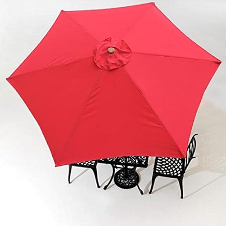 9 Ft 6 Rib Patio Umbrella Replacement Canopy Red Amazon Ca Patio Lawn Garden