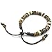 KONOV Mens Womens Ceramic Rope Bracelet, Tribal, Fit 7-9 inch Adjustable, Green Brown