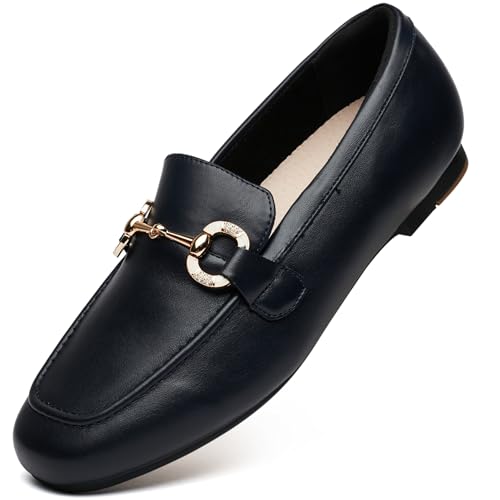 DeYashopin Womens Leather Loafers