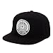 King Star Men Solid Flat Bill Hip Hop Snapback Baseball Cap (Eye-Black)