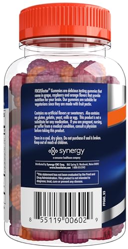 FOCUS FACTOR NOOTROPIC GUMMIES, MEMORY SUPPLEMENT FOR BRAIN, PHOSPHATIDYLSERINE, BACOPA, HUPERZINE A, 60 COUNT