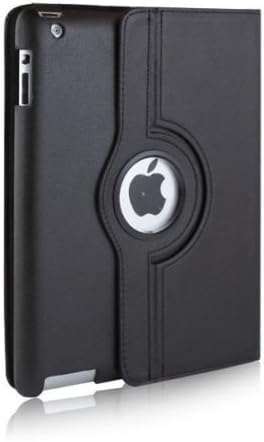 Infomatica Labs iPad 360 Degree Rotating Leather Case Cover Stand For Apple Ipad 2 Ipad 3 Ipad 4 (Black)