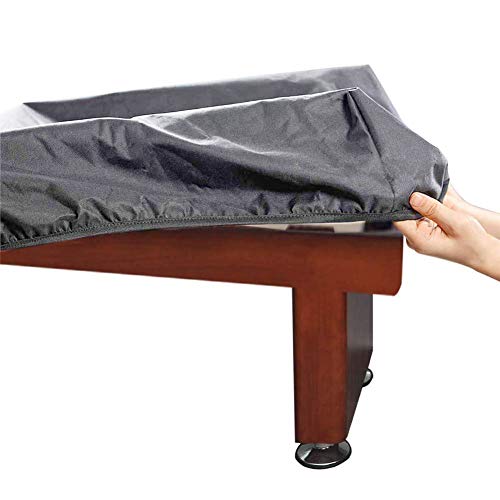 9-feet Shuffleboard Table Cover, Game Table Covers for Shuffleboard Table, Waterproof 420D Oxford Cloth Cover, Shuffleboard Accessories (Grey)
