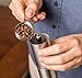 Silva Manual Coffee Grinder - Hand Coffee Bean Grinder | Ceramic Burr Coffee Mill for French Press, Espresso, Turkish, Aeropress - Brushed Stainless Steel - Bonus Scoop