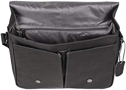 Kenneth Cole Reaction Risky Business Full-Grain Colombian Leather Crossbody Laptop & Tablet Flapover Messenger Bag, Black, One Size 9 Kenneth Cole Reaction Risky Business Full-Grain Colombian Leather Crossbody Laptop & Tablet Flapover Messenger Bag, Black, One Size