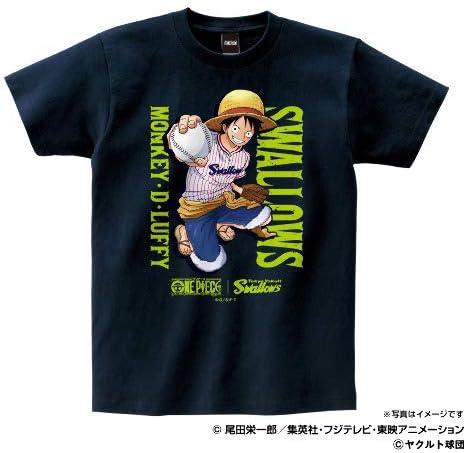 Space Age 東京ヤクルトスワローズ グッズ ワンピース スワローズ ルフィ ｔシャツ 初回限定 ネイビー