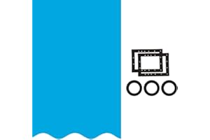 Smartline 15 ft x 24 ft Oval Swimming Pool Liner | Solid Blue | Overlap Style | 48-52 Inch Wall Height | 25 Gauge Vinyl | for Steel Sided Above Ground Pools | Gasket Kit Included