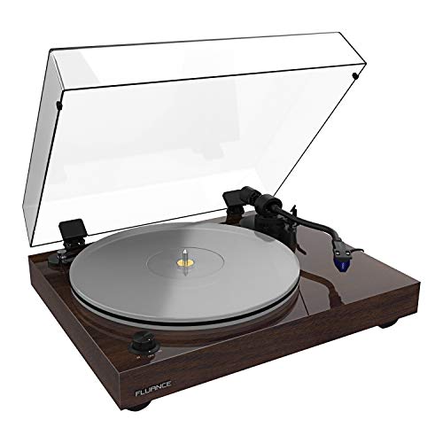Fluance RT85 Reference High Fidelity Vinyl Turntable Record Player with Ortofon 2M Blue Cartridge, Acrylic Platter, Speed Control Motor, Solid Wood Plinth, Vibration Isolation Feet – Walnut