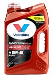 Valvoline  High Mileage with MaxLife  Technology SAE 10W-40 Synthetic Blend Motor Oil 5 QT