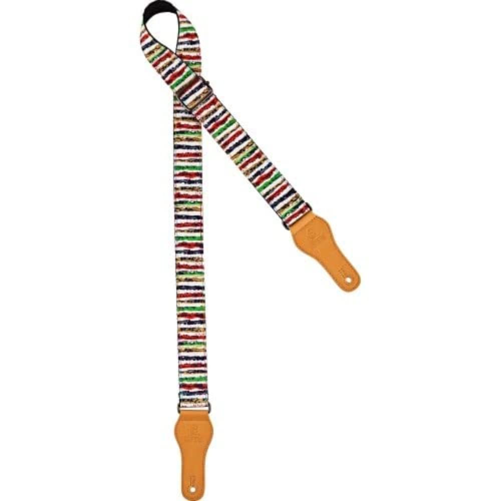 Ortega Guitars Adjustable Ukulele Strap – Creative Series – Cotton, Striped (OCS-500U) — image 1