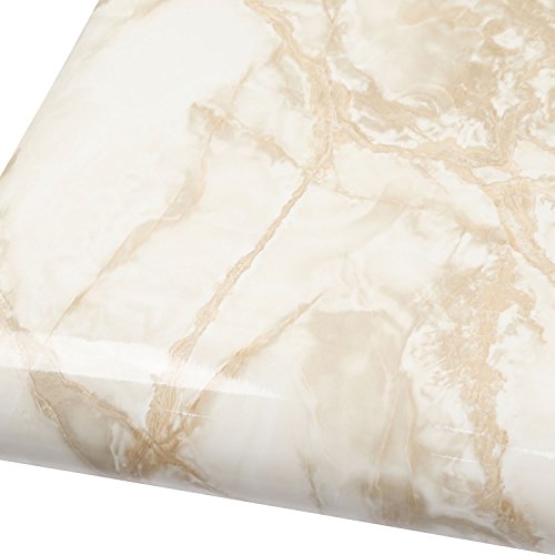 Wallstickery Marble Paper for Counter top Beige Gray Granite Stone Wallpaper Gloss self Adhesive Wall Stickers Peel Stick Contact on Furniture Home Kitchen cabinets Shelf Drawer