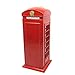 D-Foxes Delicate Britain Metal Alloy Money Coin Spare Change Piggy London Street Red Telephone Booth Bank Souvenir Gift Model Box Jar (Large)