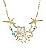 INPINK Fashion Jewelry Atlantis Starfish Bib Necklace and Earrings Set