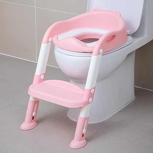 EGREE Potty Training Toilet Chair Seat with Step Stool Ladder for Kids
