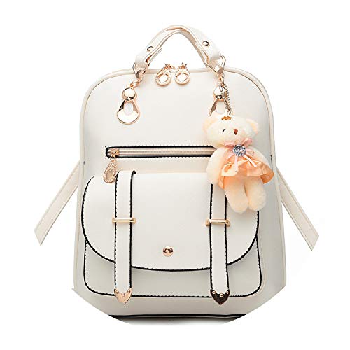 Backpack Female School Bags Travel Shoulder Bags sac a main PU Leather Backpack,Beige,China