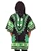 Traditional Thailand Style Dashiki - Available in Several Color Combinations (Black with Green)