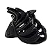Motique Accessories Shiny Black 5 inch Large Jaw Clip Hair Claw with leaf design