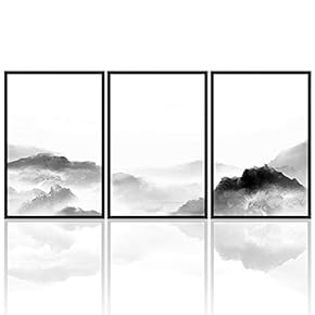 signwin 3 Piece Framed Canvas Wall Art Mountain...