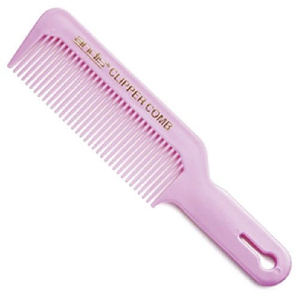 Andis - Clipper Comb with Sharp Edges and Precise Cuts - Easy-Grip Handle, Premium Grade for Men and Women Curly Hair - Beard & Hair Comb, Painless & Smooth, Hair Care Detangling Comb - Pink