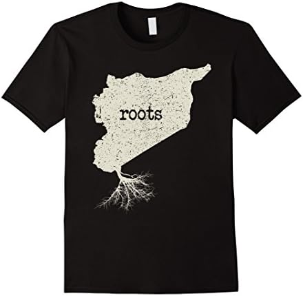 Mens Syria Roots Shirt: Love Native Born Map T-Shirt XL Black