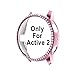 Yolovie Compatible with Samsung Galaxy Watch Active 2 Case 40mm, NOT for Active 4. PC Protective Cover Women Girl Bling Crystal Diamonds Shiny Rhinestone Bumper Watch Cases (40mm Pink)