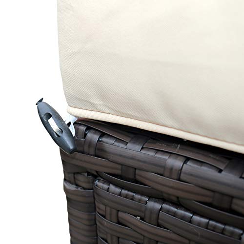 Outsunny 5Piece Deluxe Outdoor Patio Rattan Furniture Set with