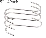 5 Inch Meat Hooks HONSHEN S-Hook Stainless Steel Meat Processing Butcher Hook Pot Hooks