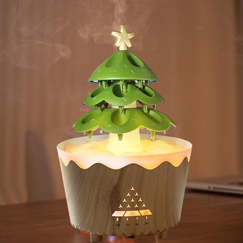 Aromatherapy Humidifier for Relaxation, Raindrop Humidifiers,Aromatherapy Diffuser with 7 LED Color Changing Lights and Auto-Off, Air humidifier Suitable for Home, Office