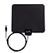 DuaFire Amplified HDTV Antenna, Super Thin Digital Indoor HDTV Antenna - 25 Miles Range with 10ft High Performance Coax Cable